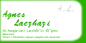 agnes laczhazi business card